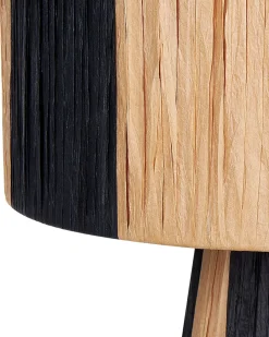 Bordlampe WELMEL Flet Brun/sort