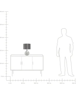 Bordlampe YAKIMA Porcelæn Grå
