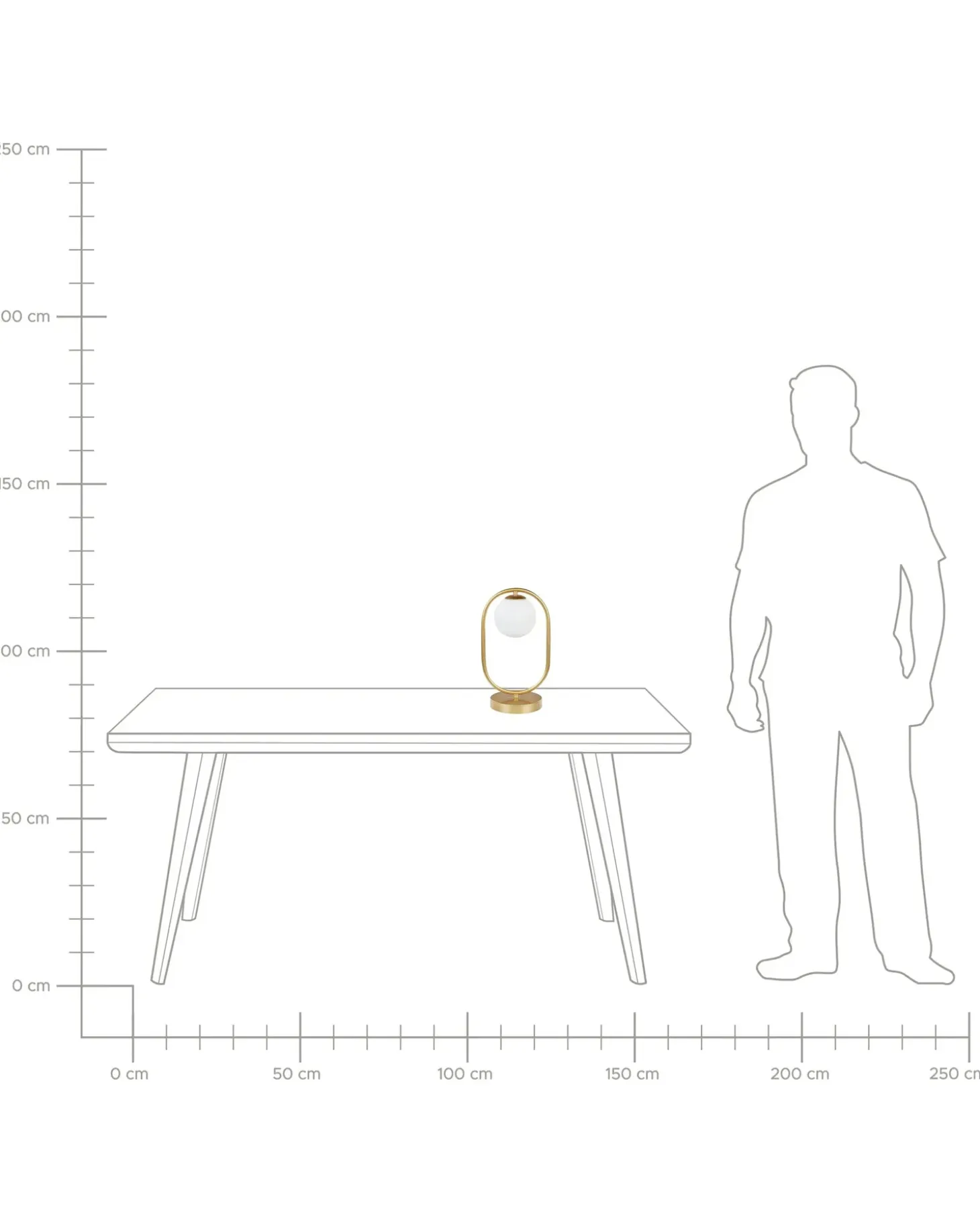 Bordlampe YANKEE Metal Guld