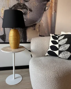 Bordlampe EBRO Porcelæn Guld