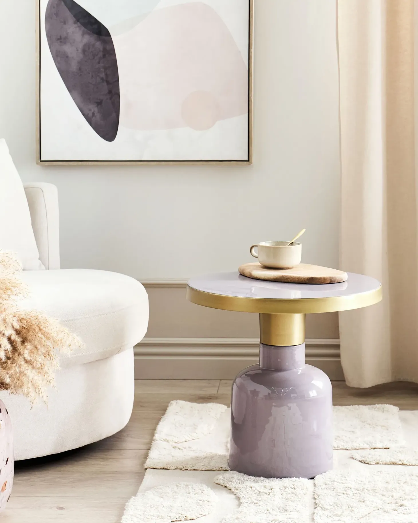 Bord LOMITA Metal Lilla