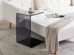 Bord LOURDES Hærdet glas Sort