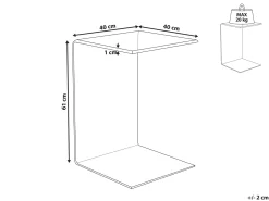 Bord LOURDES Hærdet glas Sort