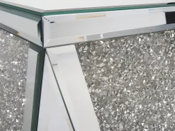 Bord LUXEY Glas Spejlet sølv