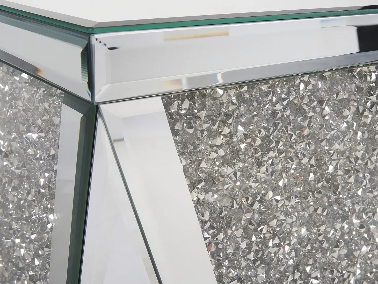 Bord LUXEY Glas Spejlet sølv