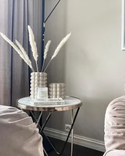 Bord MERIDIAN Hærdet glas Marmor/sølv