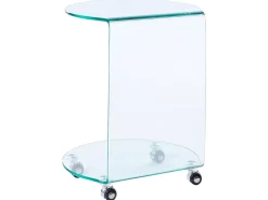 Bord MINTO Hærdet glas Transparent med hjul