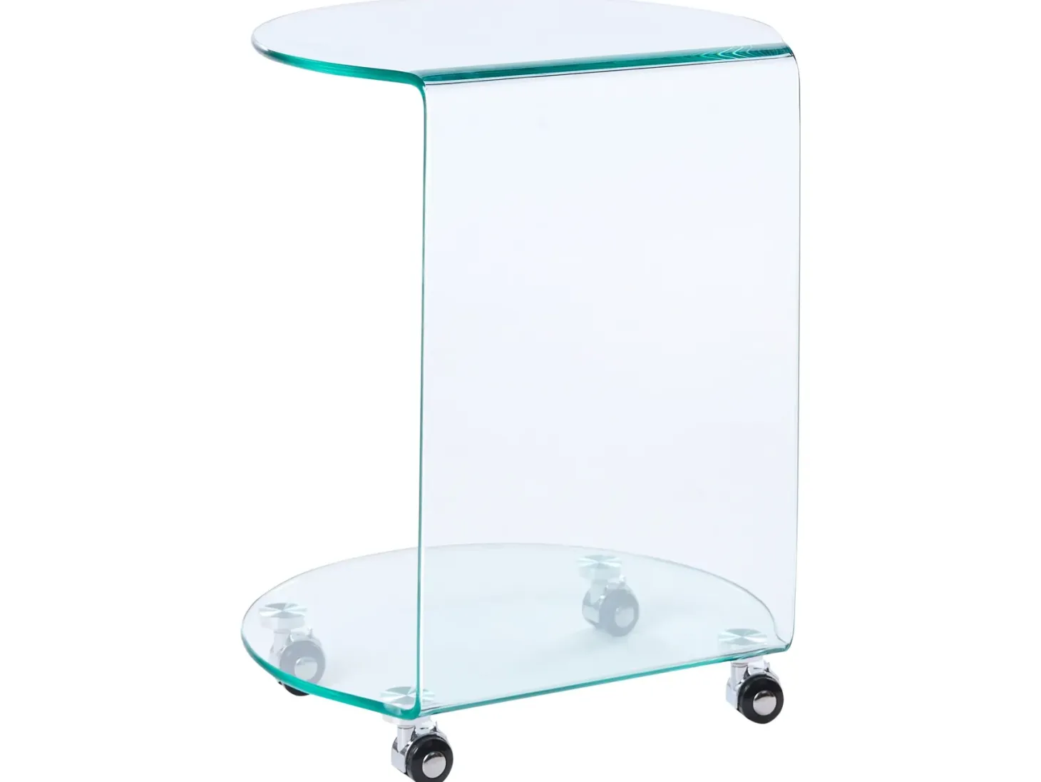 Bord MINTO Hærdet glas Transparent med hjul