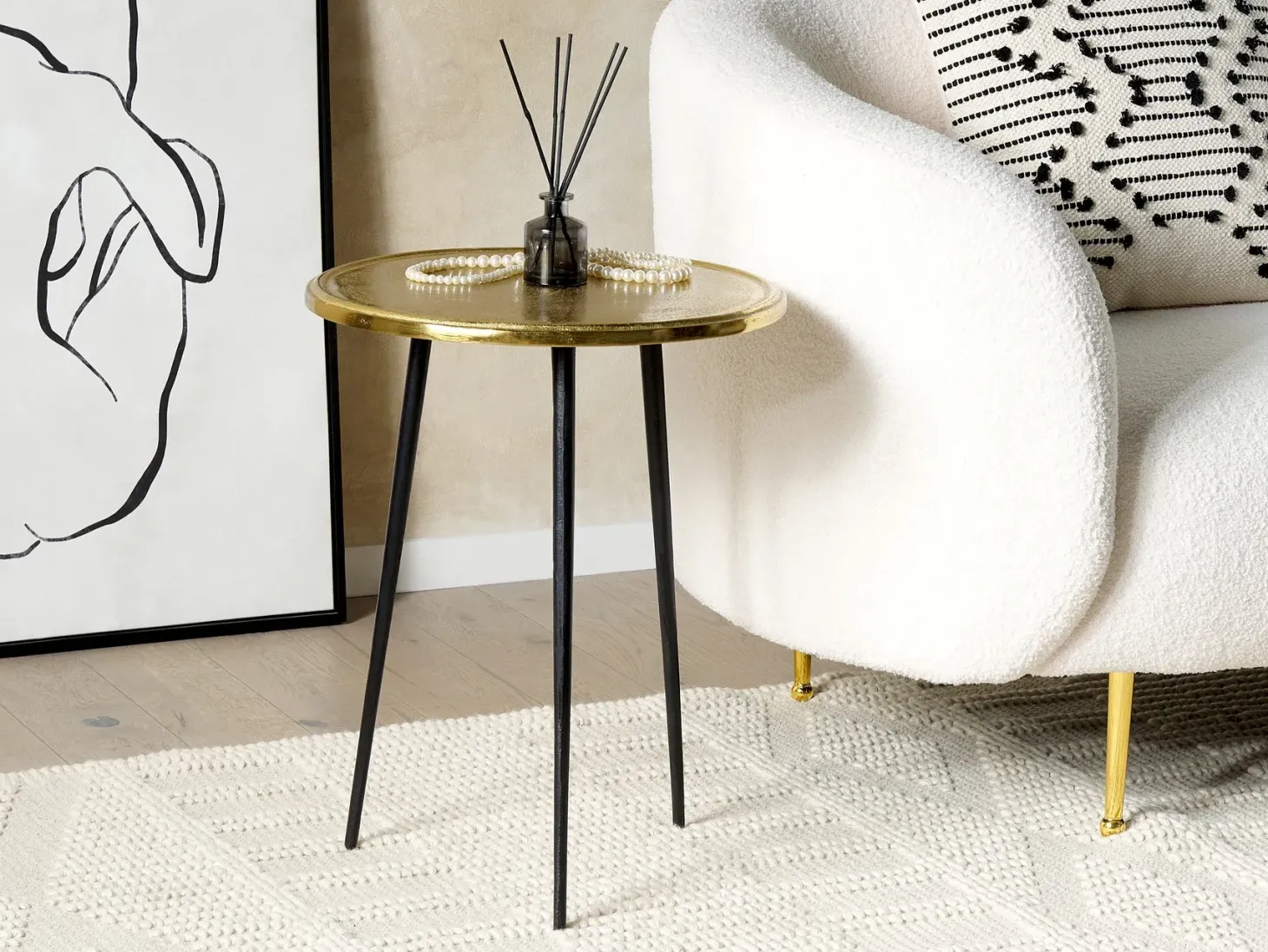 Bord TELFER Metal Guld