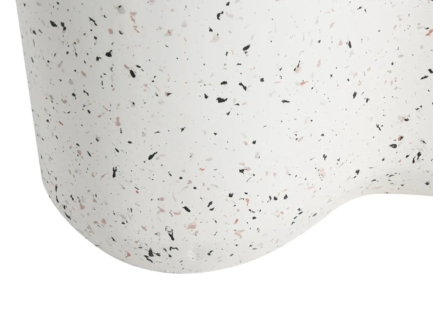 Bord TELLARO 32 cm 37 cm Terrazzo effekt Hvid terrazzo