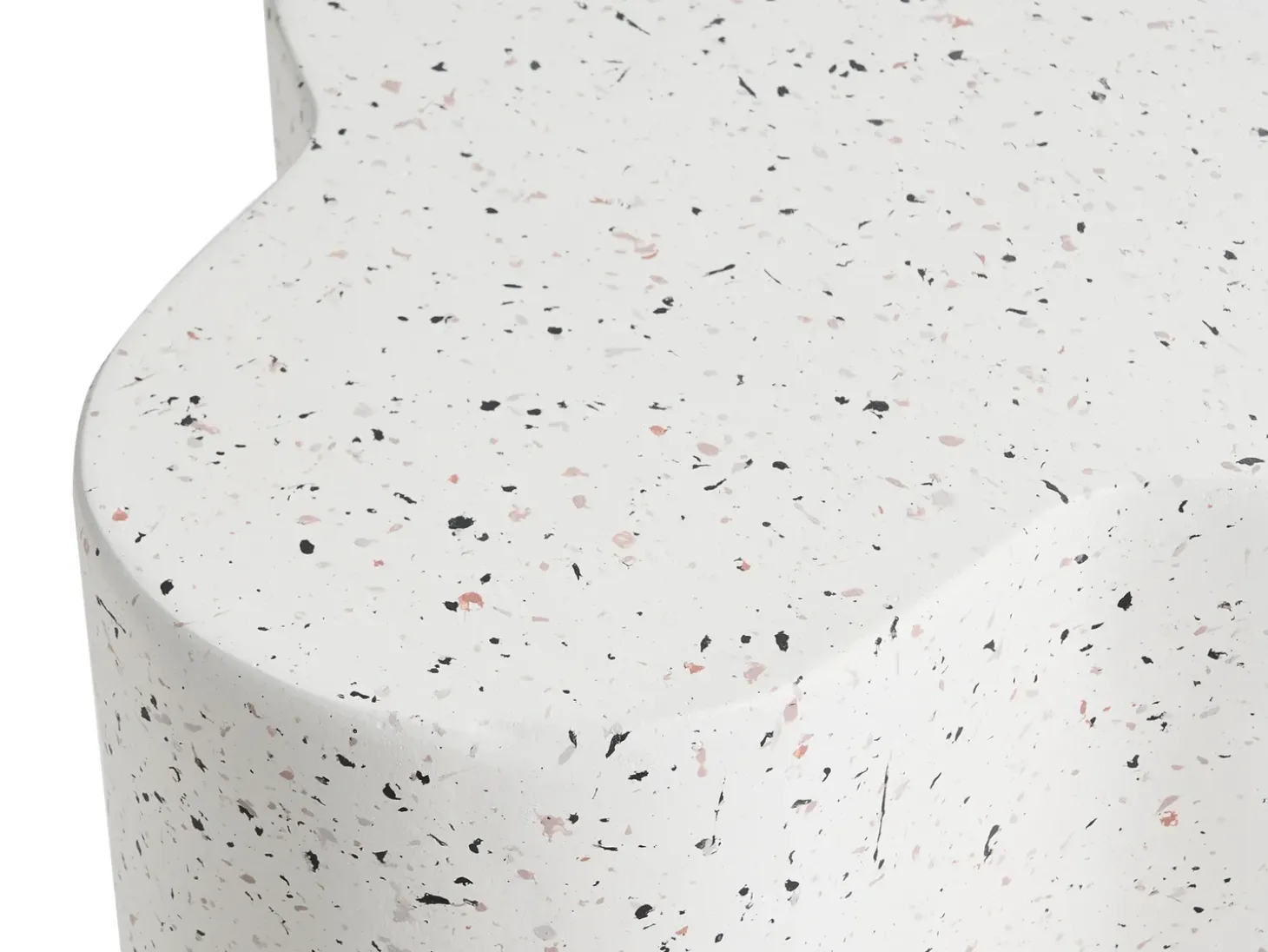 Bord TELLARO 32 cm 37 cm Terrazzo effekt Hvid terrazzo