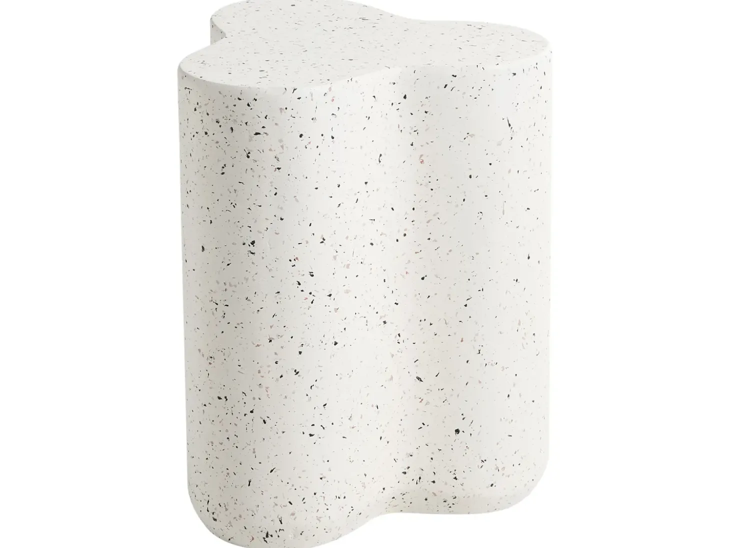 Bord TELLARO 32 cm 37 cm Terrazzo effekt Hvid terrazzo
