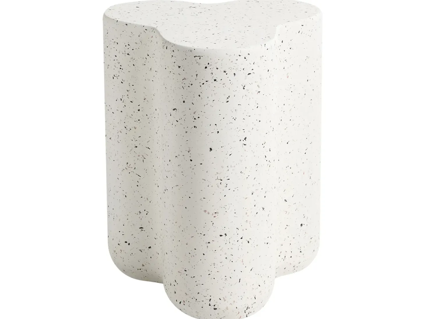Bord TELLARO 32 cm 37 cm Terrazzo effekt Hvid terrazzo