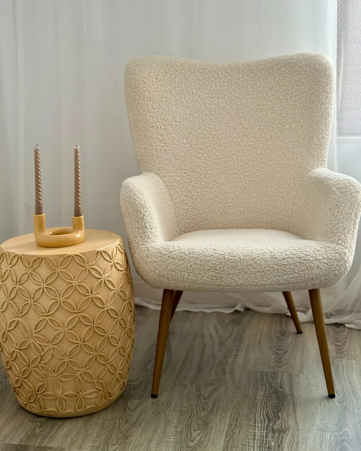 Bord ZOGNO 33 cm 33 cm Lys Beige