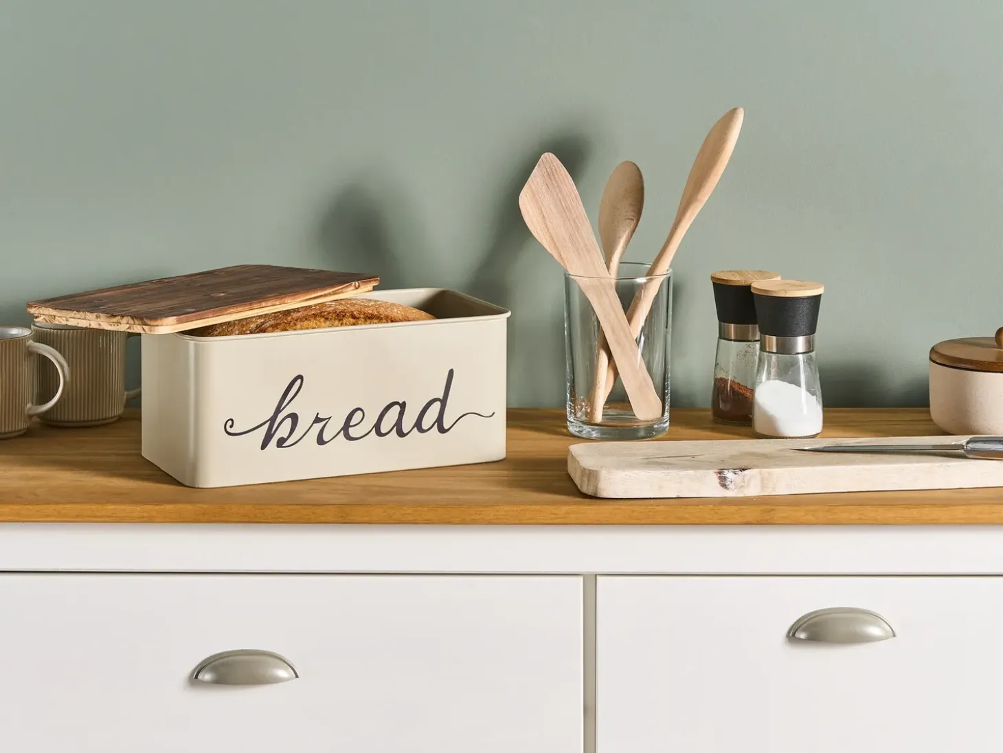 Brødkasse GOURMANDISE Metal Beige