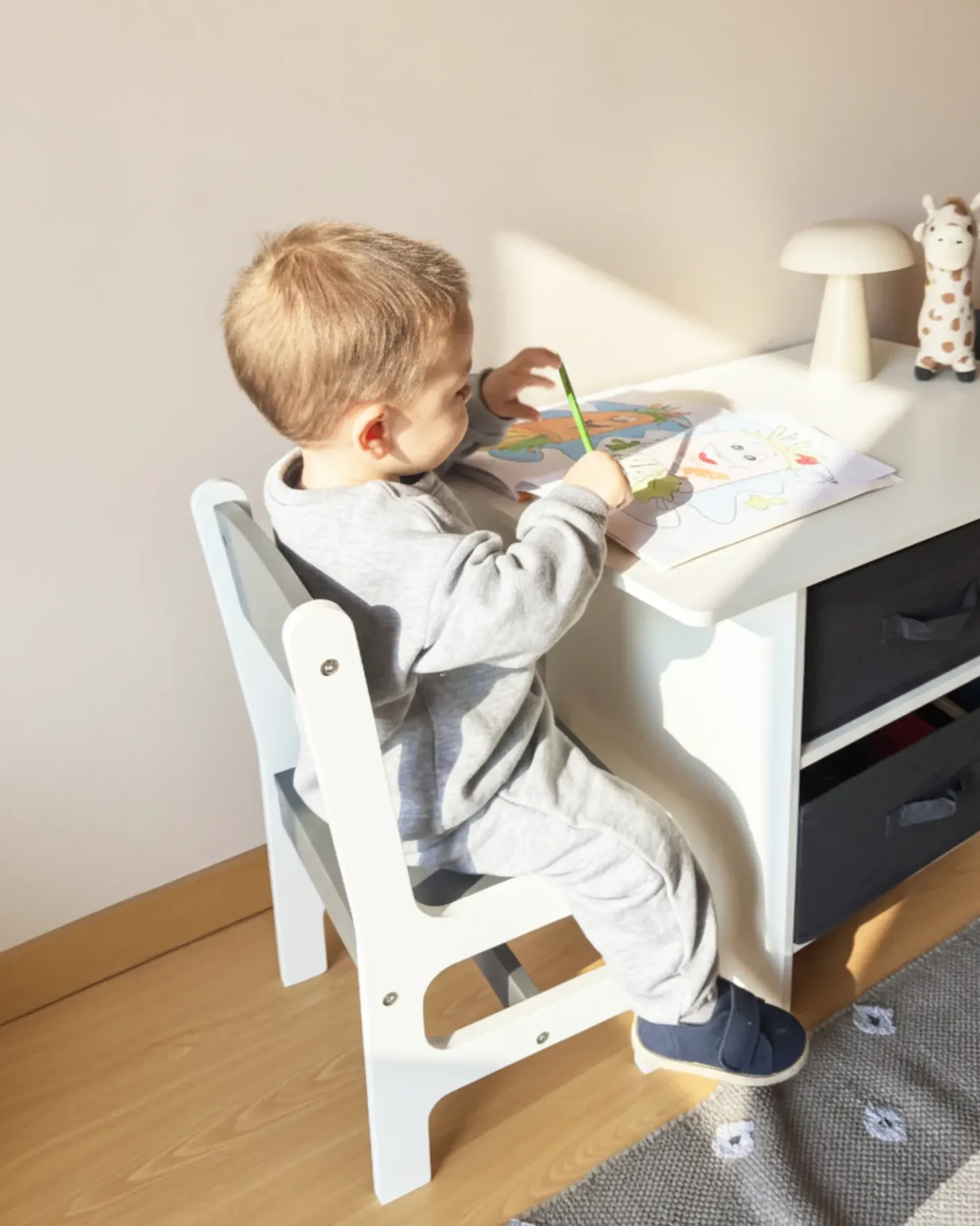 Børnebord med stole YALGOO Hvid