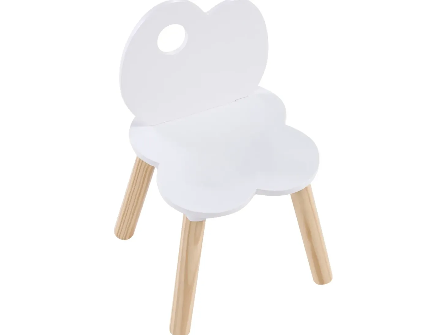 Børnebord og stole sæt CLOUDY Hvid