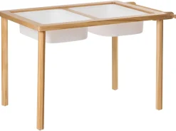 Børnebord og stole sæt KEMPSEY Lysebrun Montessori med opbevaring