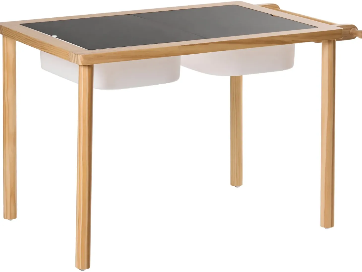 Børnebord og stole sæt KEMPSEY Lysebrun Montessori med opbevaring