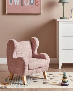 Børnelænestol FARUM Boucle Lyserød