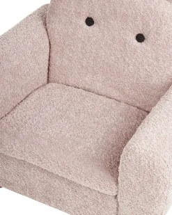 Børnelænestol Hippo MARIBO Boucle Pastellrosa