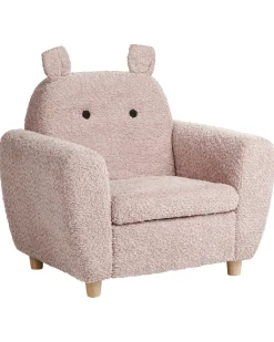 Børnelænestol Hippo MARIBO Boucle Pastellrosa