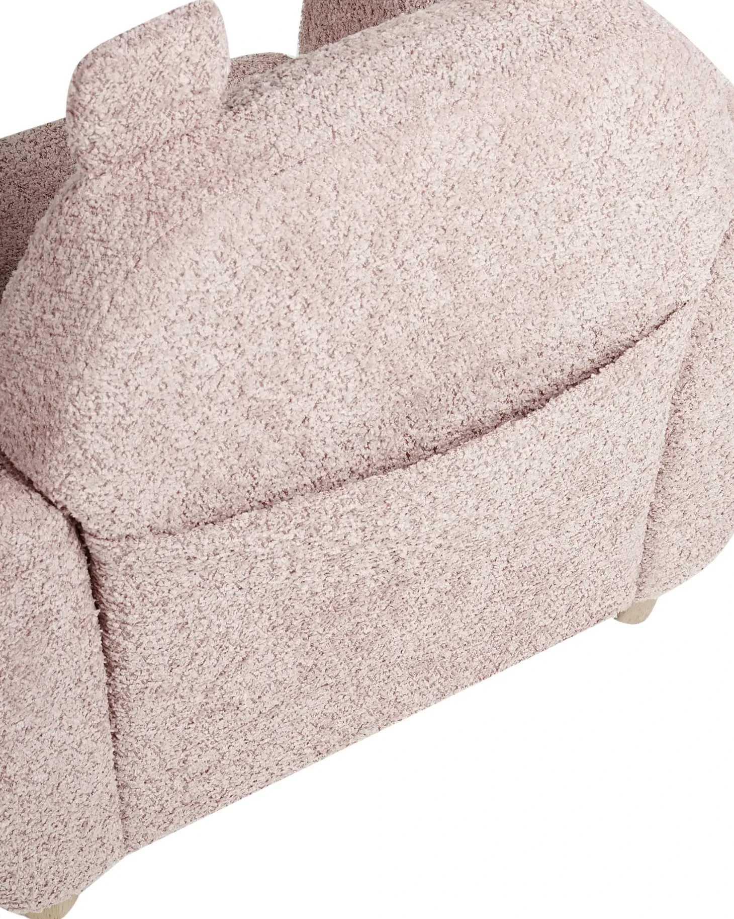 Børnelænestol Hippo MARIBO Boucle Pastellrosa