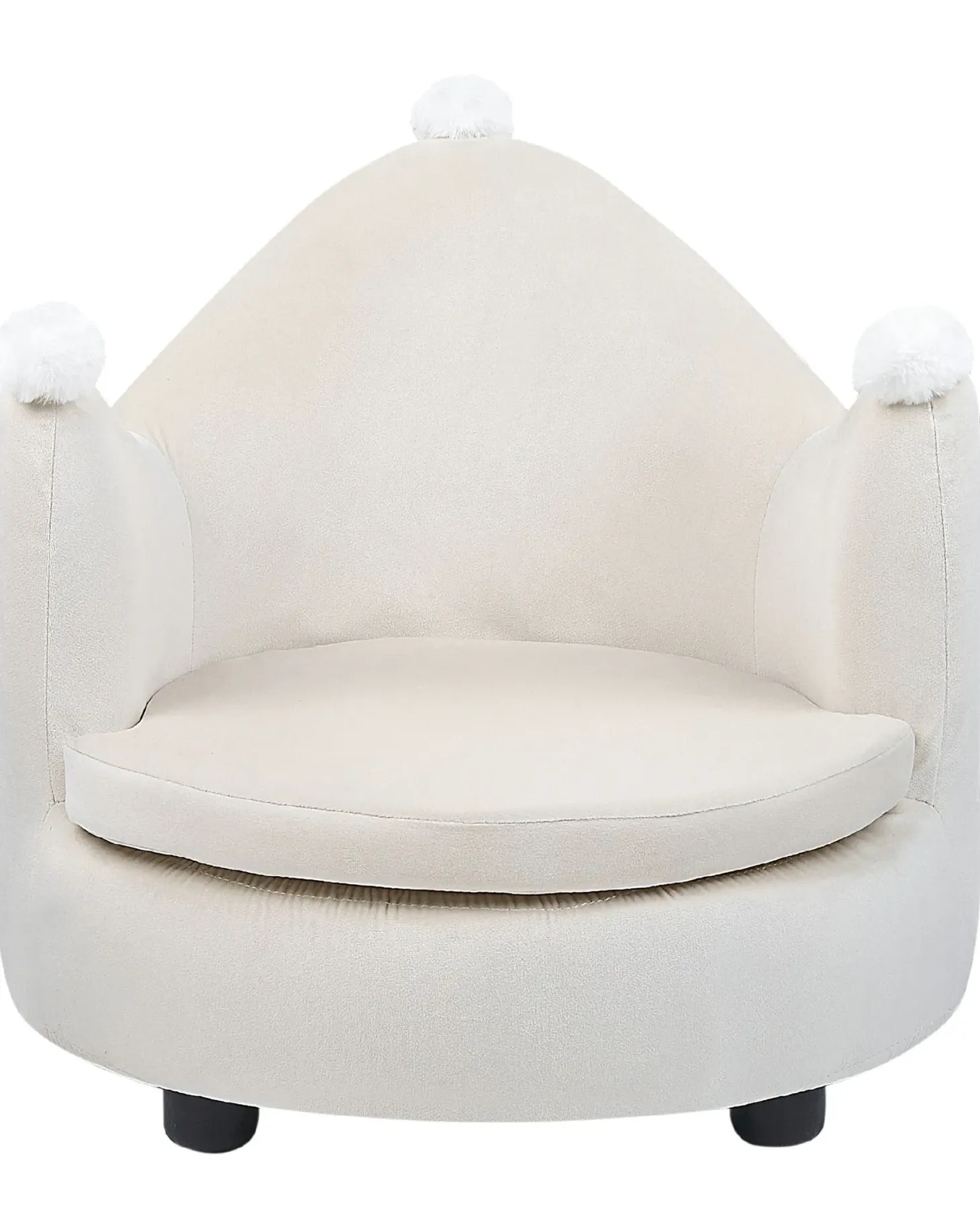 Børnelænestol Krone VEGA Velour Lys Beige