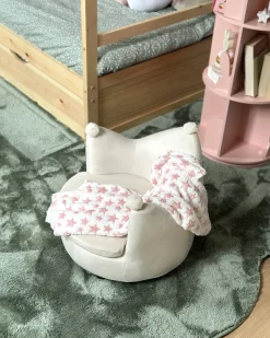 Børnelænestol Krone VEGA Velour Lys Beige