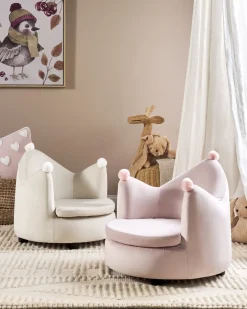 Børnelænestol Krone VEGA Velour Lys Beige