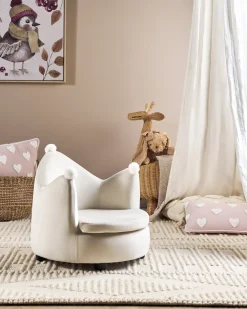 Børnelænestol Krone VEGA Velour Lys Beige