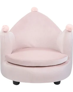 Børnelænestol Krone VEGA Velour Pastellrosa