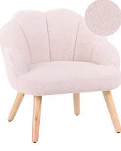 Børnelænestol MILAND Boucle Pastellrosa