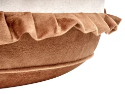 Børnepuf MAROT Velour Brun