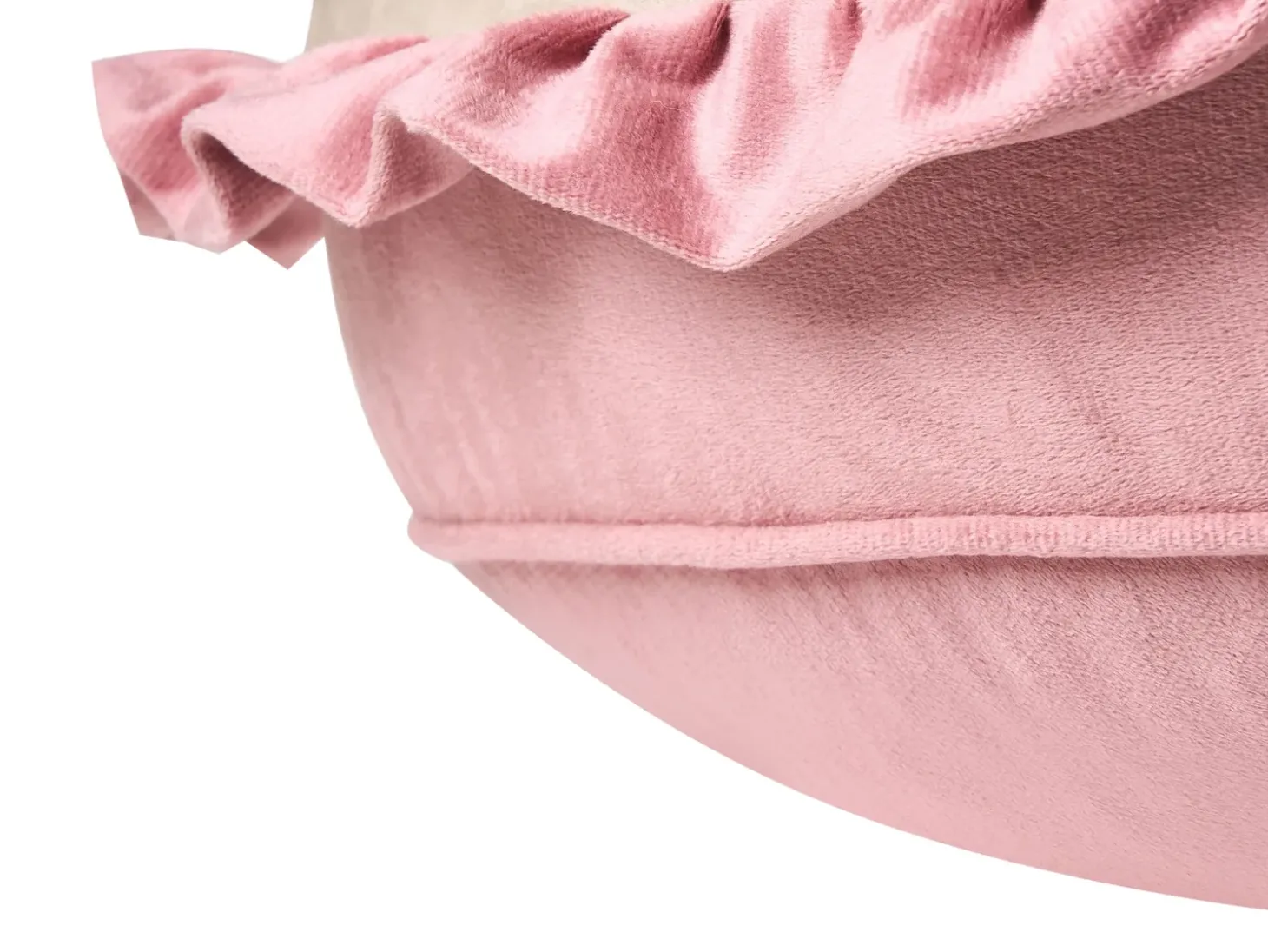 Børnepuf MAROT Velour Lyserød