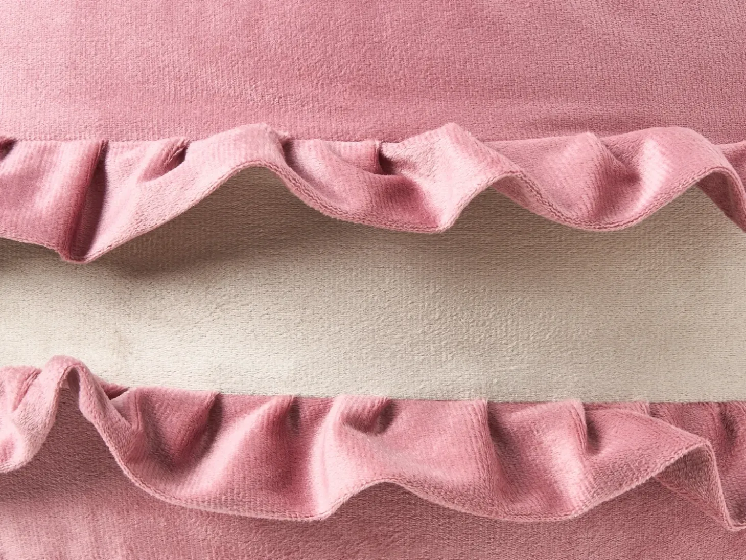 Børnepuf MAROT Velour Lyserød