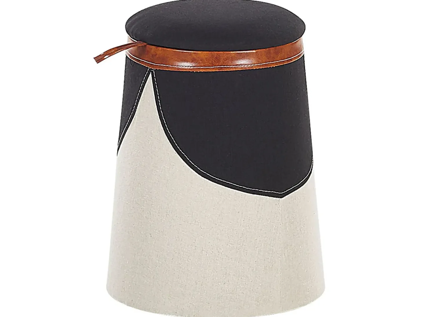 Børnepuf med opbevaring APACHE Kunstlinned Beige