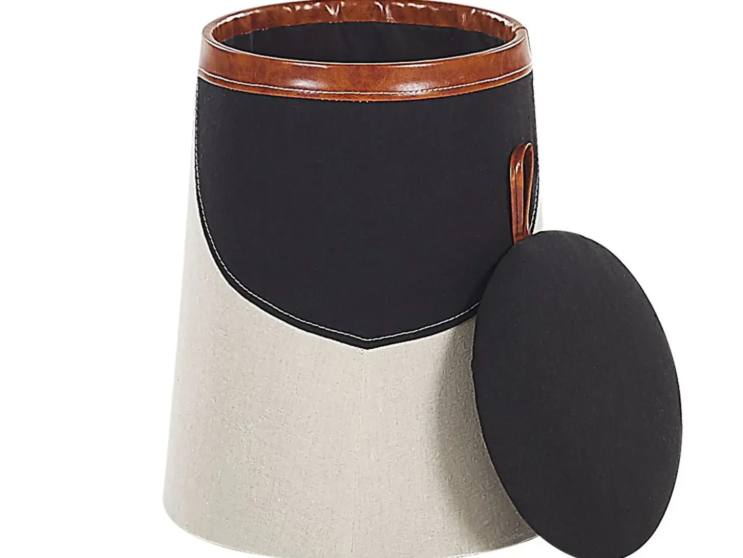 Børnepuf med opbevaring APACHE Kunstlinned Beige