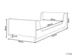 Børneseng Boucle LAYE 90 x 200 cm Lyserød