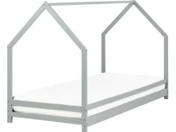 Børneseng Hus Fyretræ APPY 90 x 200 cm Grå