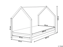 Børneseng Hus Fyretræ APPY 90 x 200 cm Pastellrosa