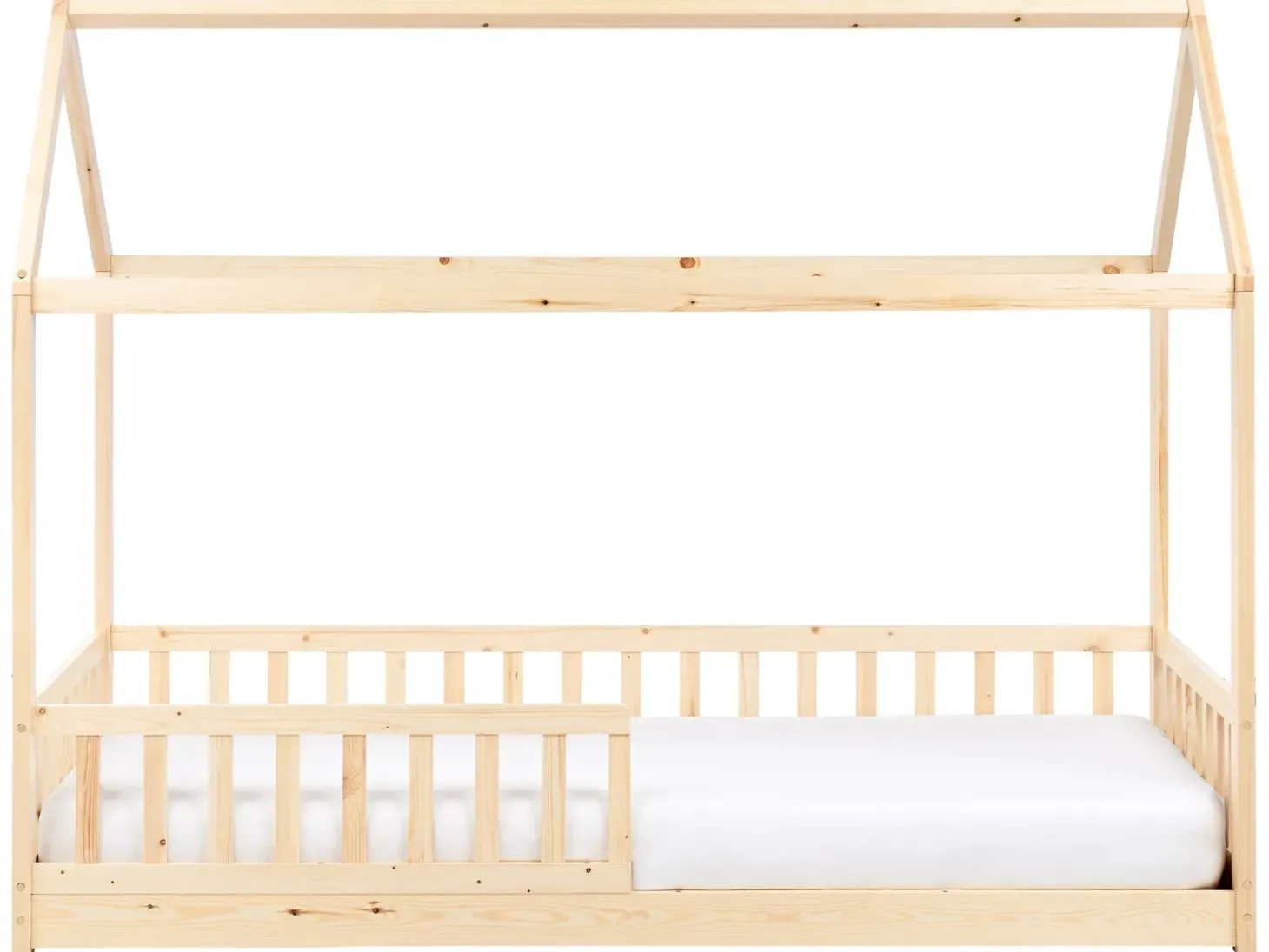 Børneseng Hus Fyretræ COSSAYE 90 x 200 cm Lysebrun