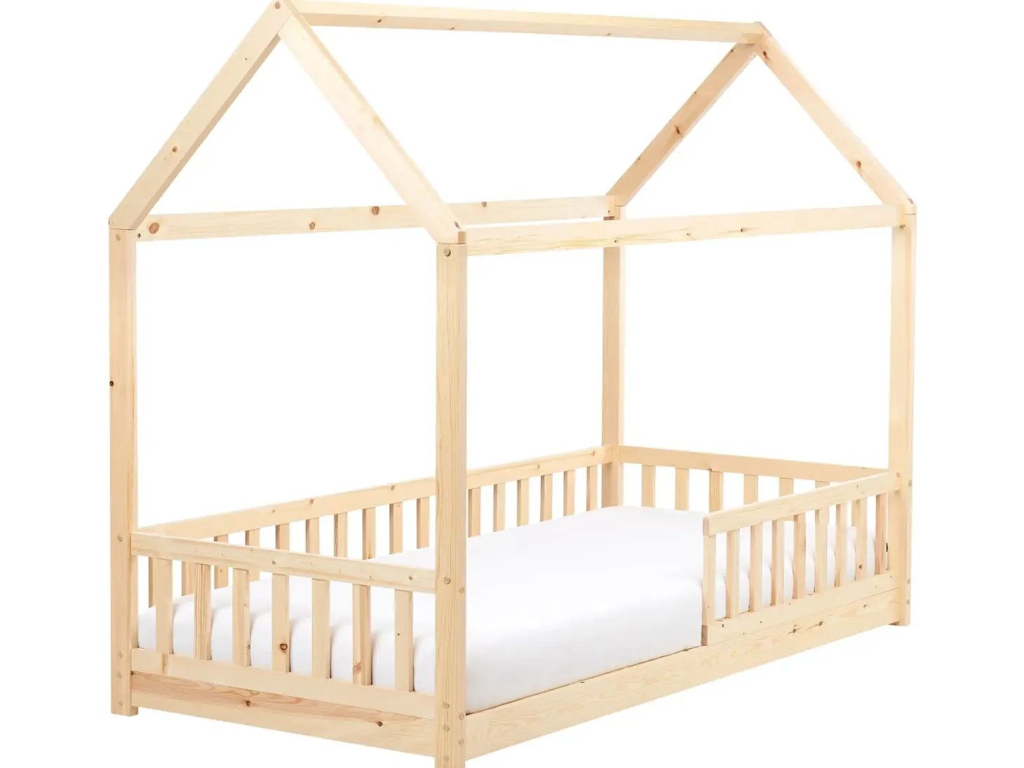 Børneseng Hus Fyretræ COSSAYE 90 x 200 cm Lysebrun