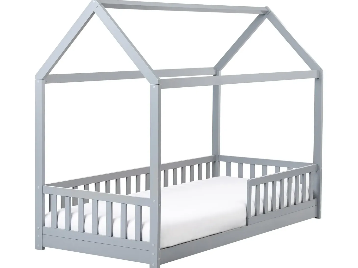 Børneseng Hus Fyretræ COSSAYE 90 x 200 cm Grå