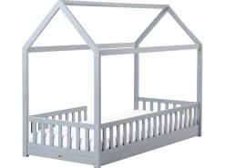 Børneseng Hus Fyretræ COSSAYE 90 x 200 cm Grå