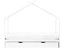 Børneseng Hus Fyretræ ORGEVAL 90 x 200 cm med opbevaring Hvid