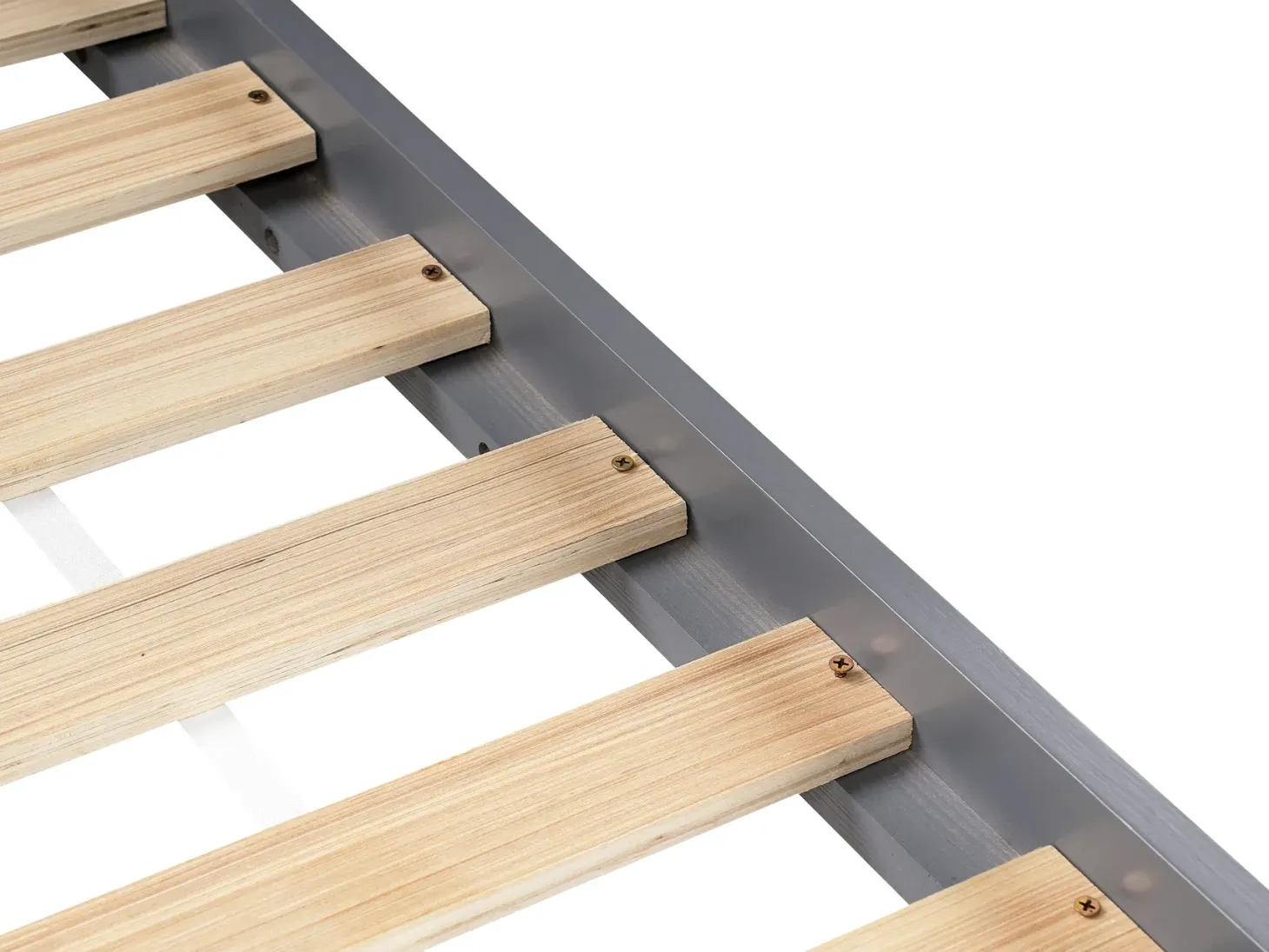 Børneseng Hus Fyretræ ORGEVAL 90 x 200 cm med opbevaring Grå