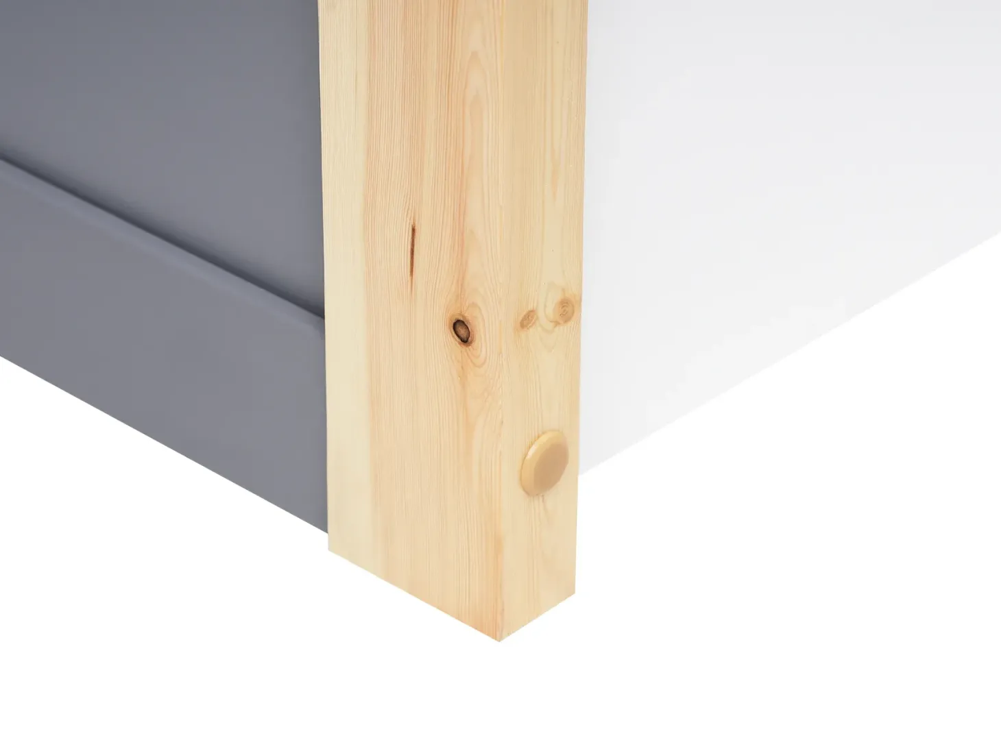 Børneseng Hus Fyretræ ORGEVAL 90 x 200 cm med opbevaring Grå