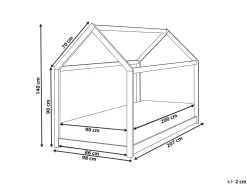 Børneseng Hus Fyretræ TOSSE 90 x 200 cm Lysebrun