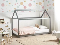 Børneseng Hus Fyretræ TOSSE 90 x 200 cm Grå